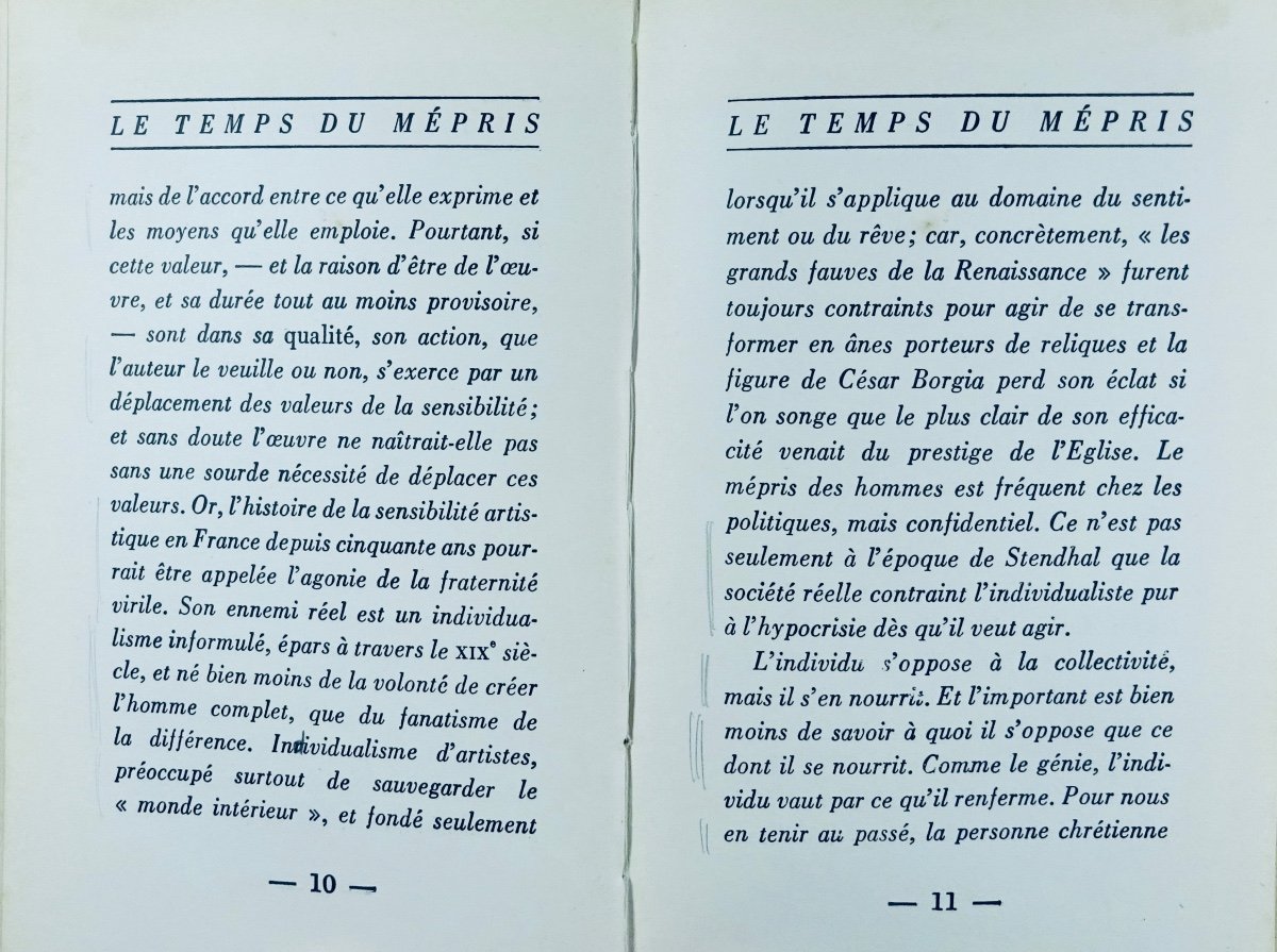 Malraux (andré) - The Time Of Contempt. Paris, éditions Gallimard, 1944, Cardboard Paul Bonnet.-photo-8