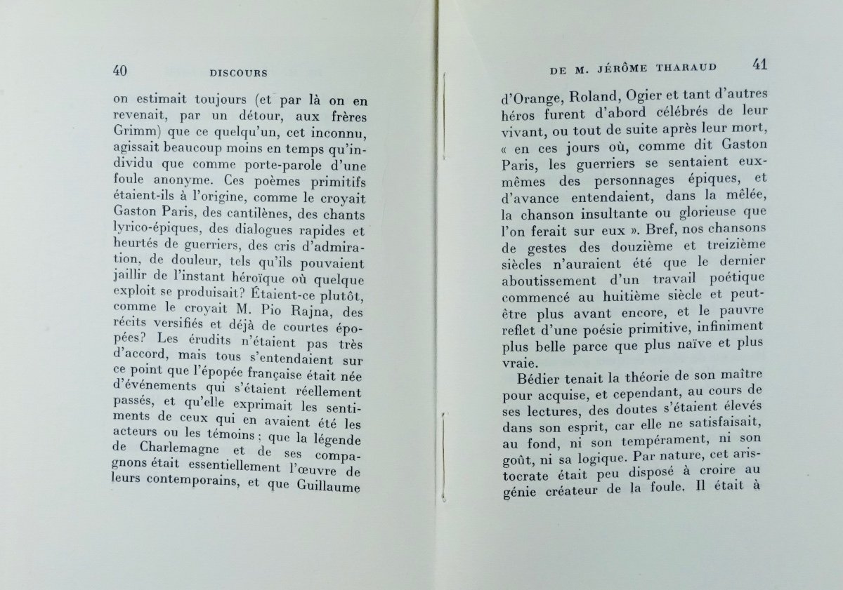 THARAUD et DUHAMEL - Discours de réception de M. Jérôme Tharaud à l'Académie Française. 1940.-photo-7