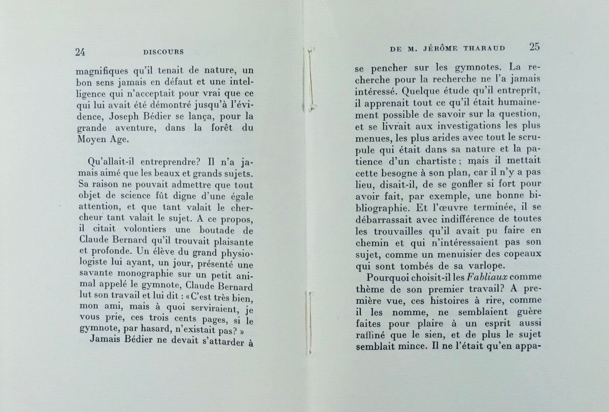 THARAUD et DUHAMEL - Discours de réception de M. Jérôme Tharaud à l'Académie Française. 1940.-photo-8