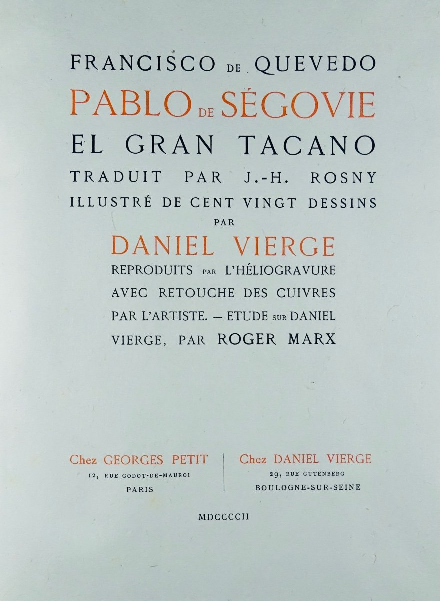 QUEVEDO - Pablo de Ségovie. Daniel Vierge et Pelletan, 1902. Illustré par Daniel VIERGE.-photo-4