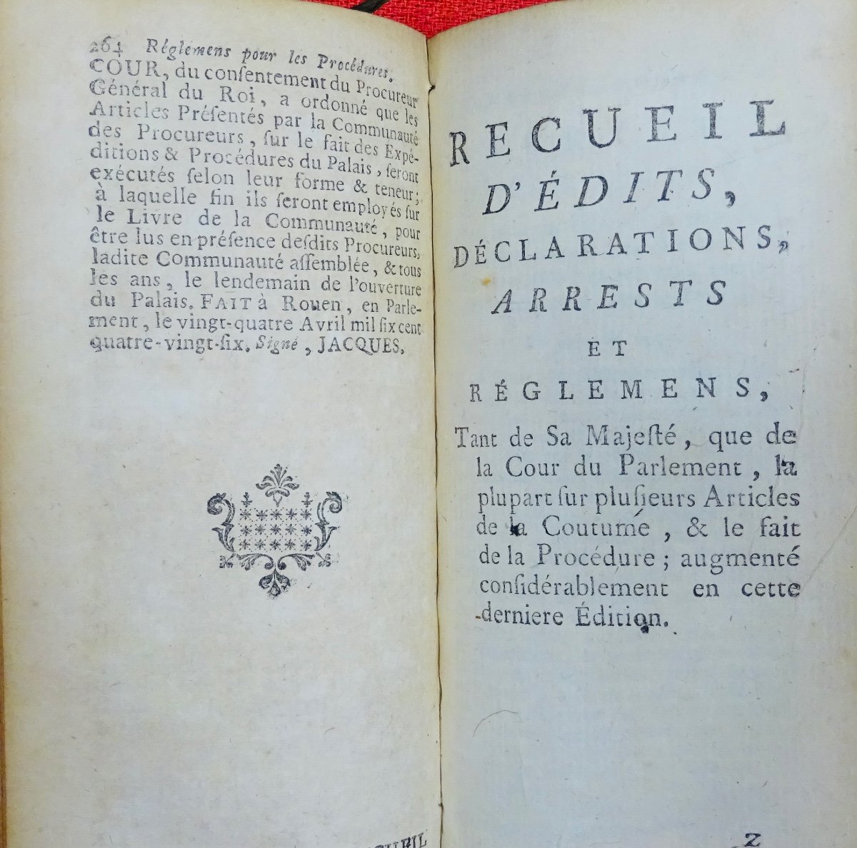 Coutumes Générales Du Pays Et Duché De Normandie, Anciens Ressorts. 1763 Relié d'époque.-photo-6