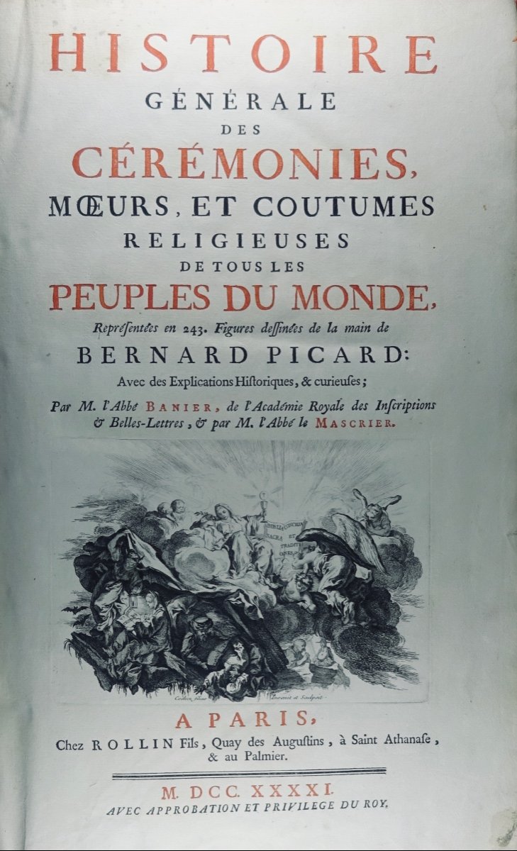BERNARD et BRUZEN DE LA MARTINÈRE - Histoire générale des cérémonies religieuses. 1741.-photo-2