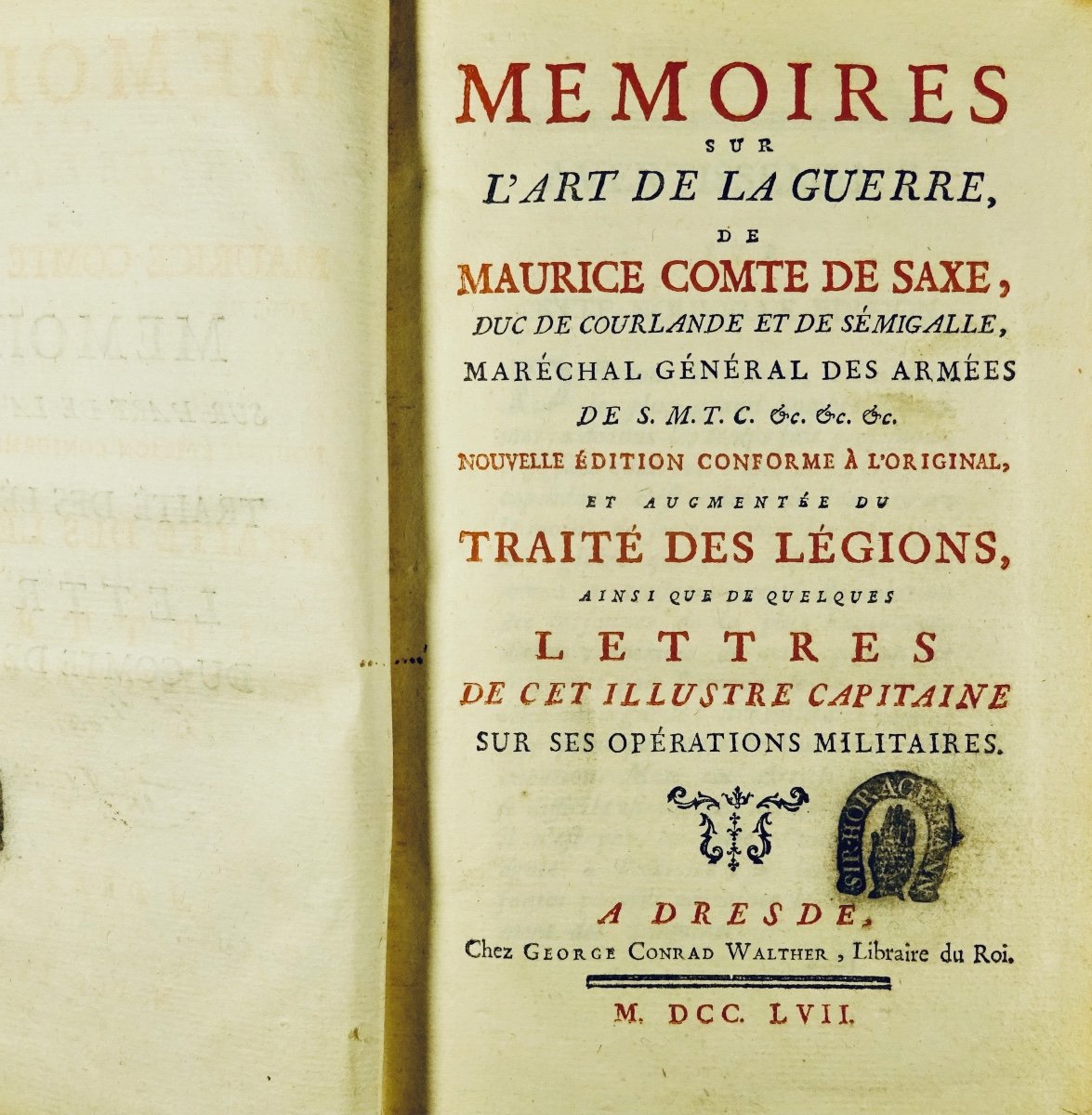 Bonneville - Memoirs On The Art Of War By Maurice Comte De Saxe. 1757.-photo-4