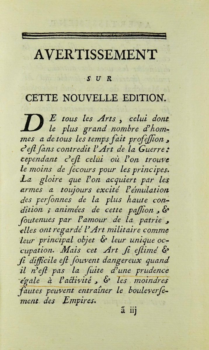 BONNEVILLE - Mémoires Sur l'Art De Guerre De Maurice Comte De Saxe. 1757.-photo-1