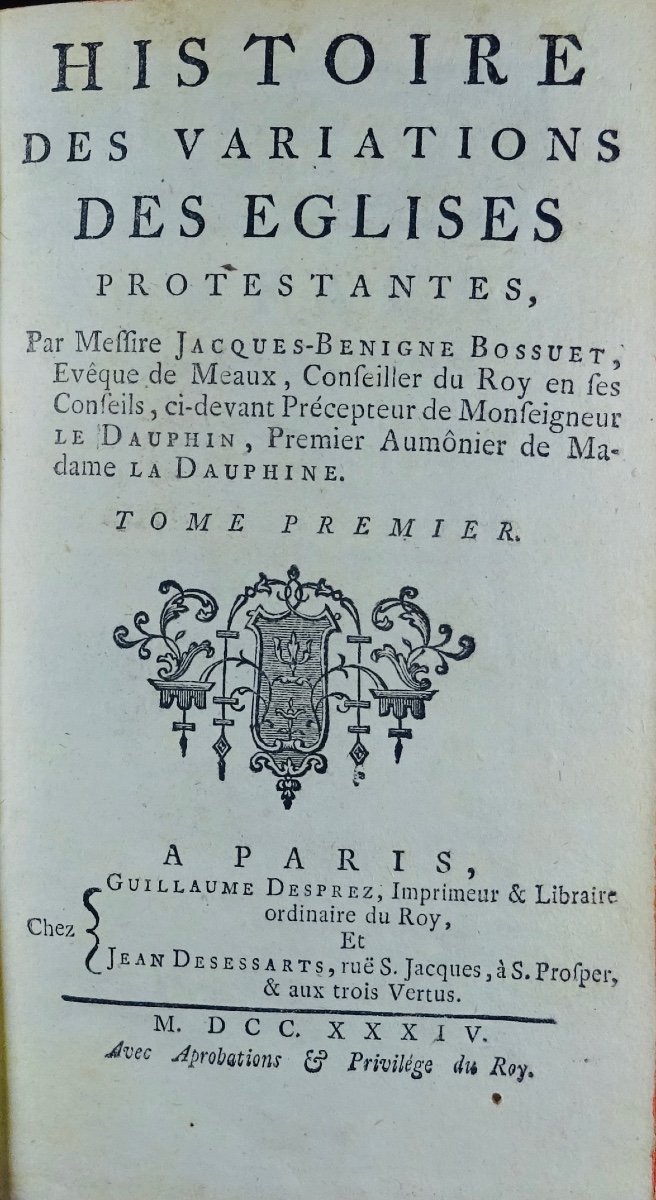 BOSSUET (Jacques-Bénigne) - Histoire des variations des églises protestantes. 1734.-photo-4