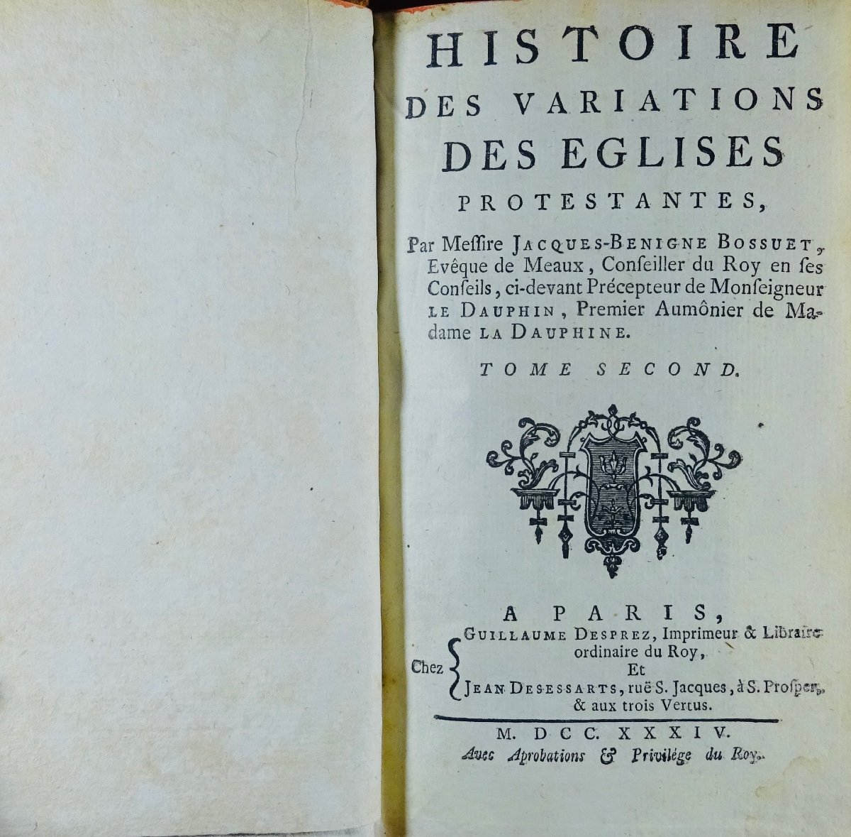 BOSSUET (Jacques-Bénigne) - Histoire des variations des églises protestantes. 1734.-photo-3