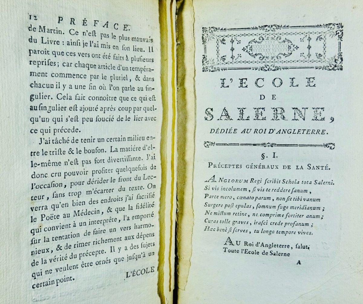 [bruzen De La Martiniere] - The Art Of Preserving One's Health, Composed By The School Of Salerno. 1777.-photo-3
