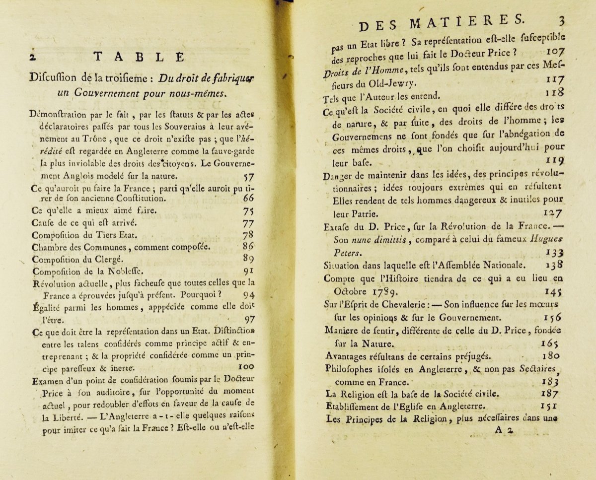 BURKE (Edmund) - Réflexions sur la révolution de France, 1790, reliure d'époque.-photo-2
