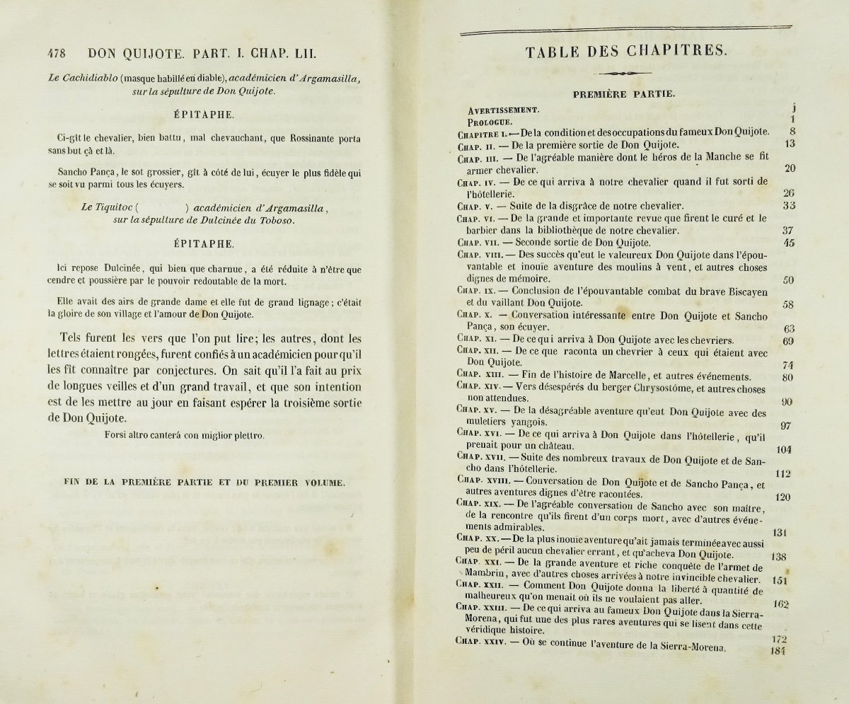 CERVANTÈS - Histoire de Don Quijote de la Manche. Lefèvre, 1837, en reliure d'époque.-photo-2