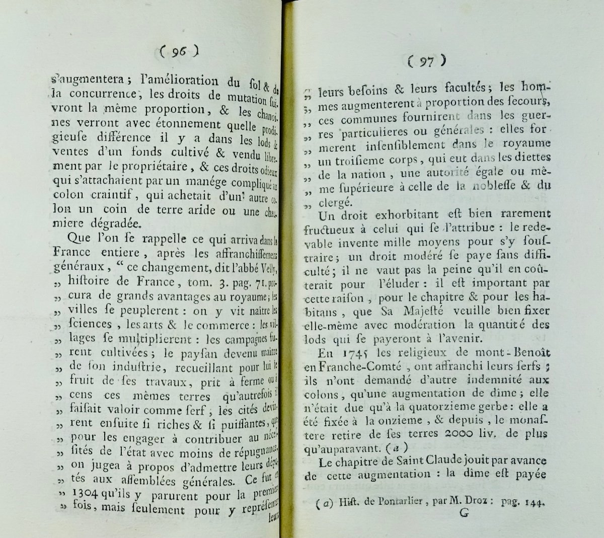CHRISTIN et VOLTAIRE - Dissertation sur l'établissement de l'abbaye de S. Claude. 1772.-photo-5
