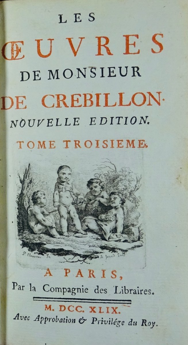 CREBILLON - Les oeuvres de monsieur de Crébillon. Compagnie des libraires, 1749.-photo-5