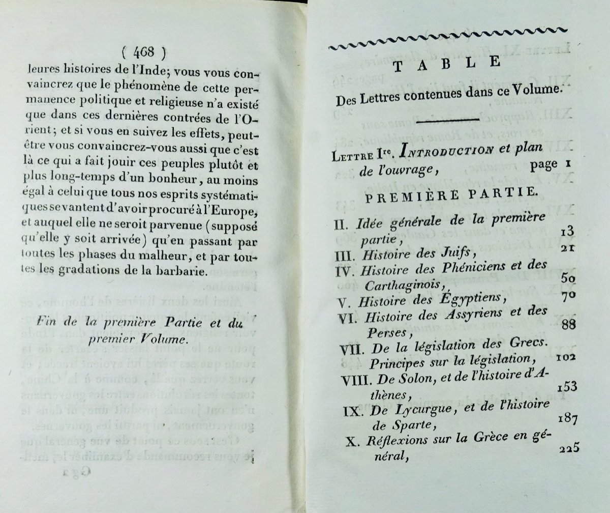 FERRAND - L'esprit de l'histoire, ou lettres politiques . Chez Nyon, 1805, reliure d'époque.-photo-4