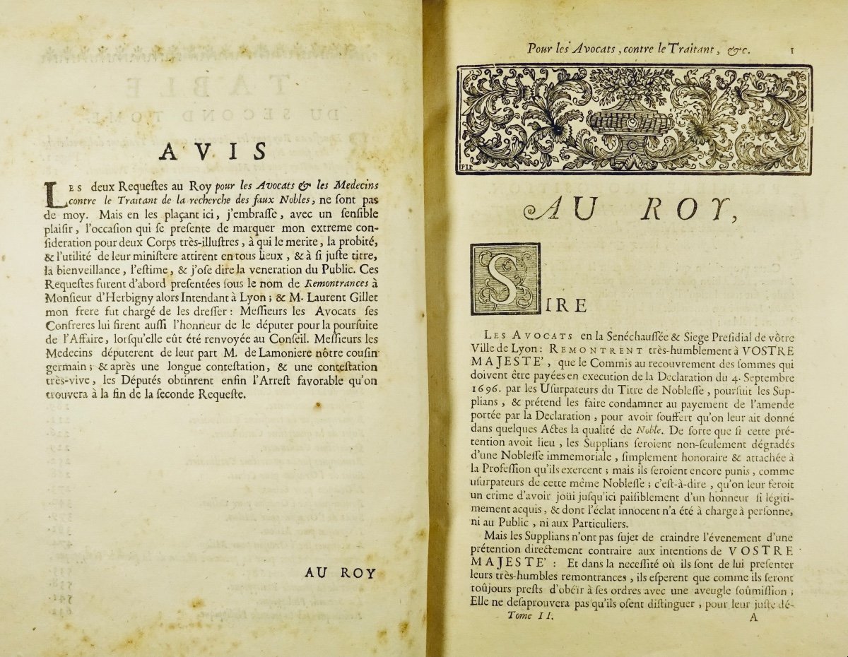 GILLET - Plaidoyers et autres oeuvres de François-Pierre Gillet avocat. 1718. -photo-6