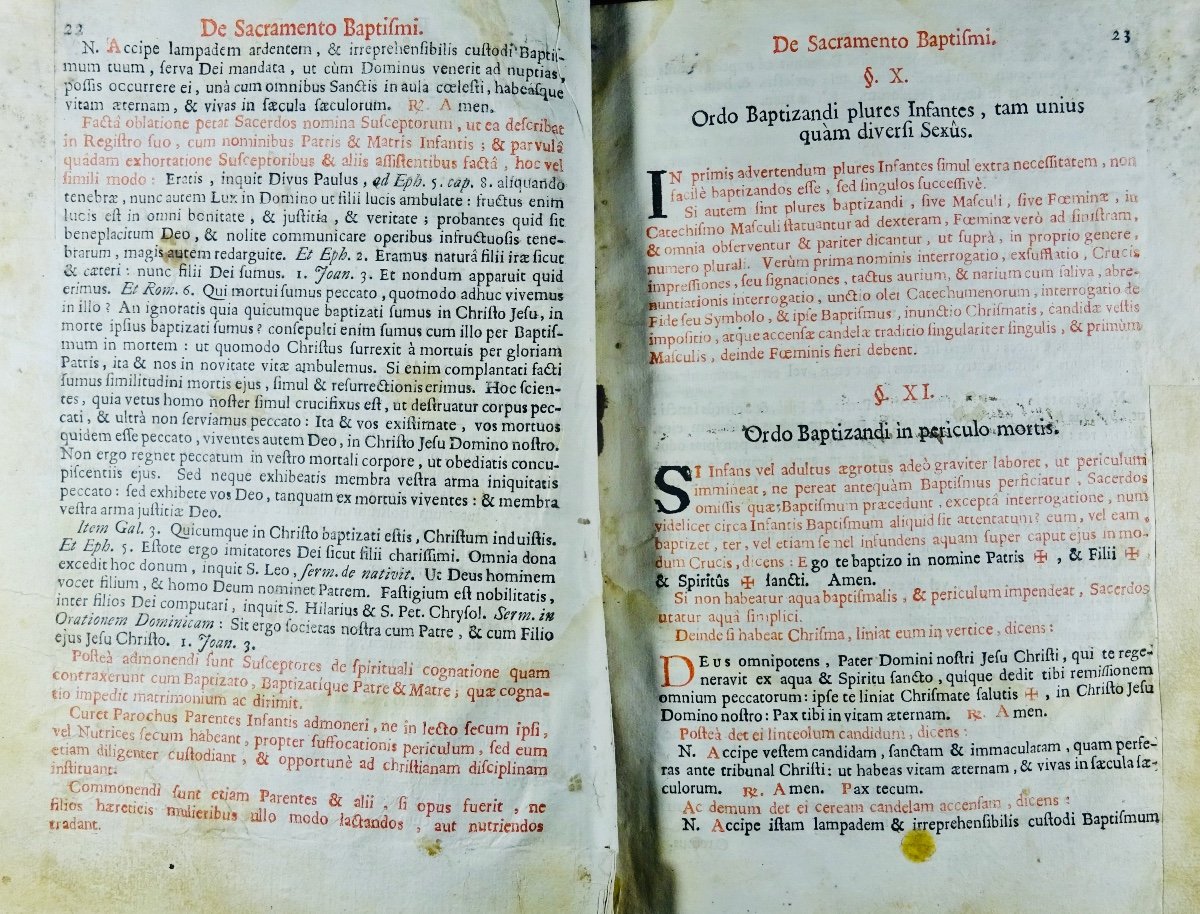 Grammont - Rituale Bisuntinae Dioecesis. Religious Book Printed In Besançon In 1705.-photo-3