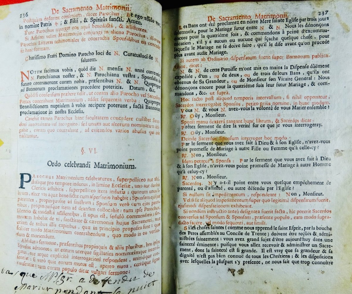 Grammont - Rituale Bisuntinae Dioecesis. Religious Book Printed In Besançon In 1705.-photo-6