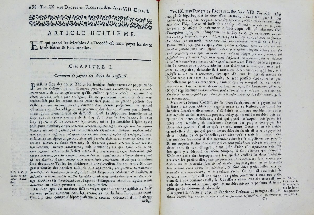 Maichin - Comments On The Custom Of St Jean d'Angely. 1708, Contemporary Binding.-photo-7