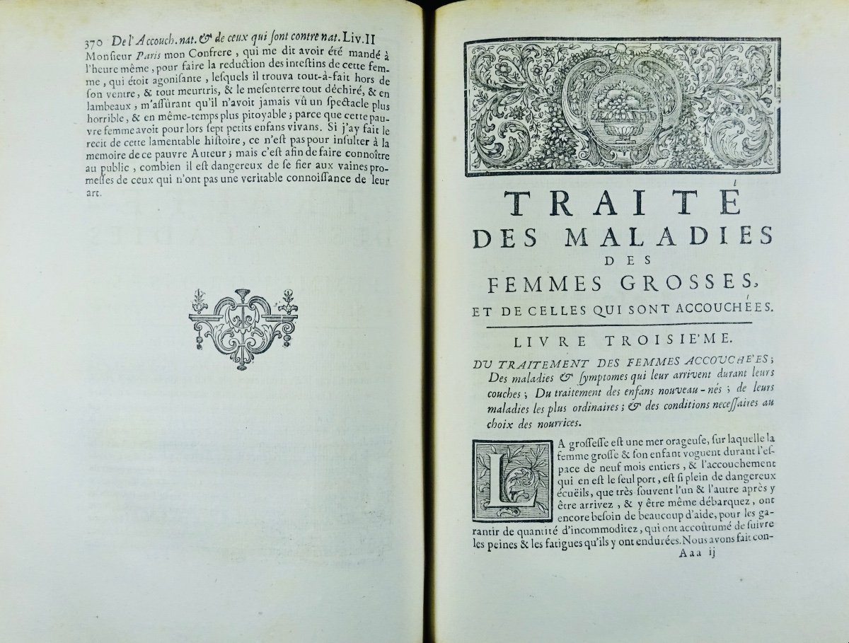 MAURICEAU (François) - Traité des maladies des femmes grosses. 1721, en reliure d'époque.-photo-6