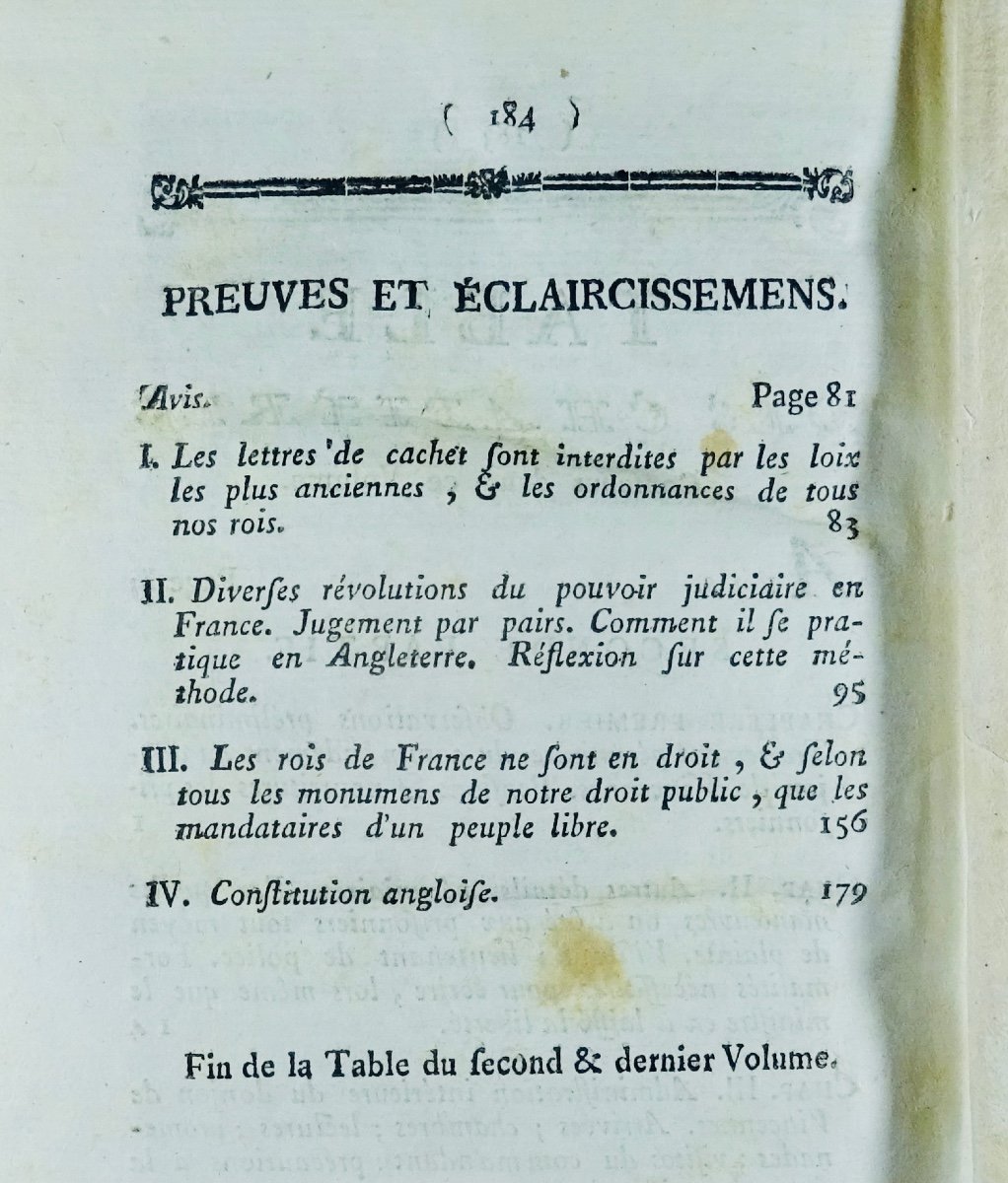 [mirabeau] - Lettres De Cachet And State Prisons, Posthumous Work, Composed In 1778.-photo-7