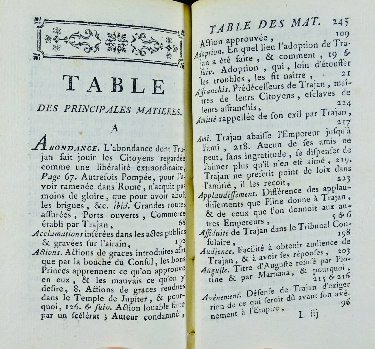 Pliny The Younger - Panegyric Of Trajan. Paris, Chez Brocas, 1772. Contemporary Binding.-photo-3