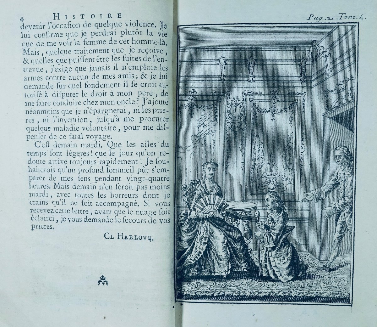 [richardson (samuel)] - English Letters, Or History Of Miss Clarisse Harlowe. 1766.-photo-3