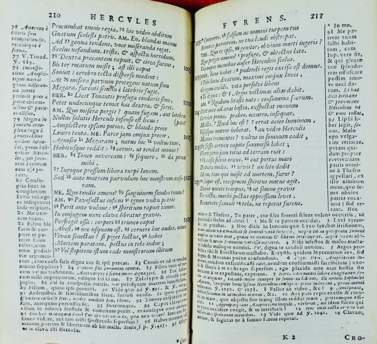 SENEQUE - Tragoediae cum notis Th. Farnabii. Amsterdami, Johannem Blaeu, 1656. Reliure d'époque-photo-7