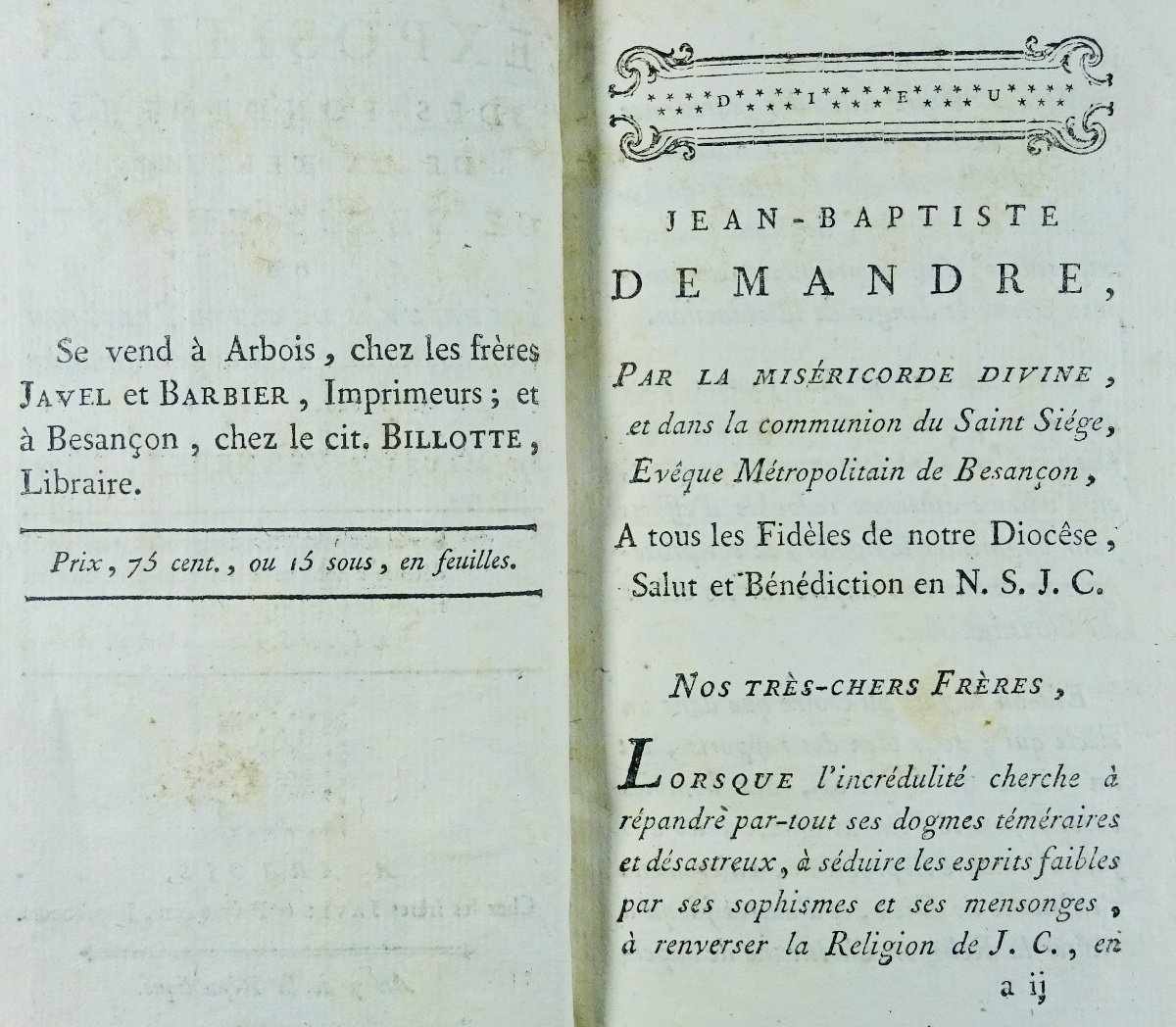 Vernerey - Exhibition Of The Foundations Of The Religion Of Jesus Christ. 1799, Contemporary Binding.-photo-1
