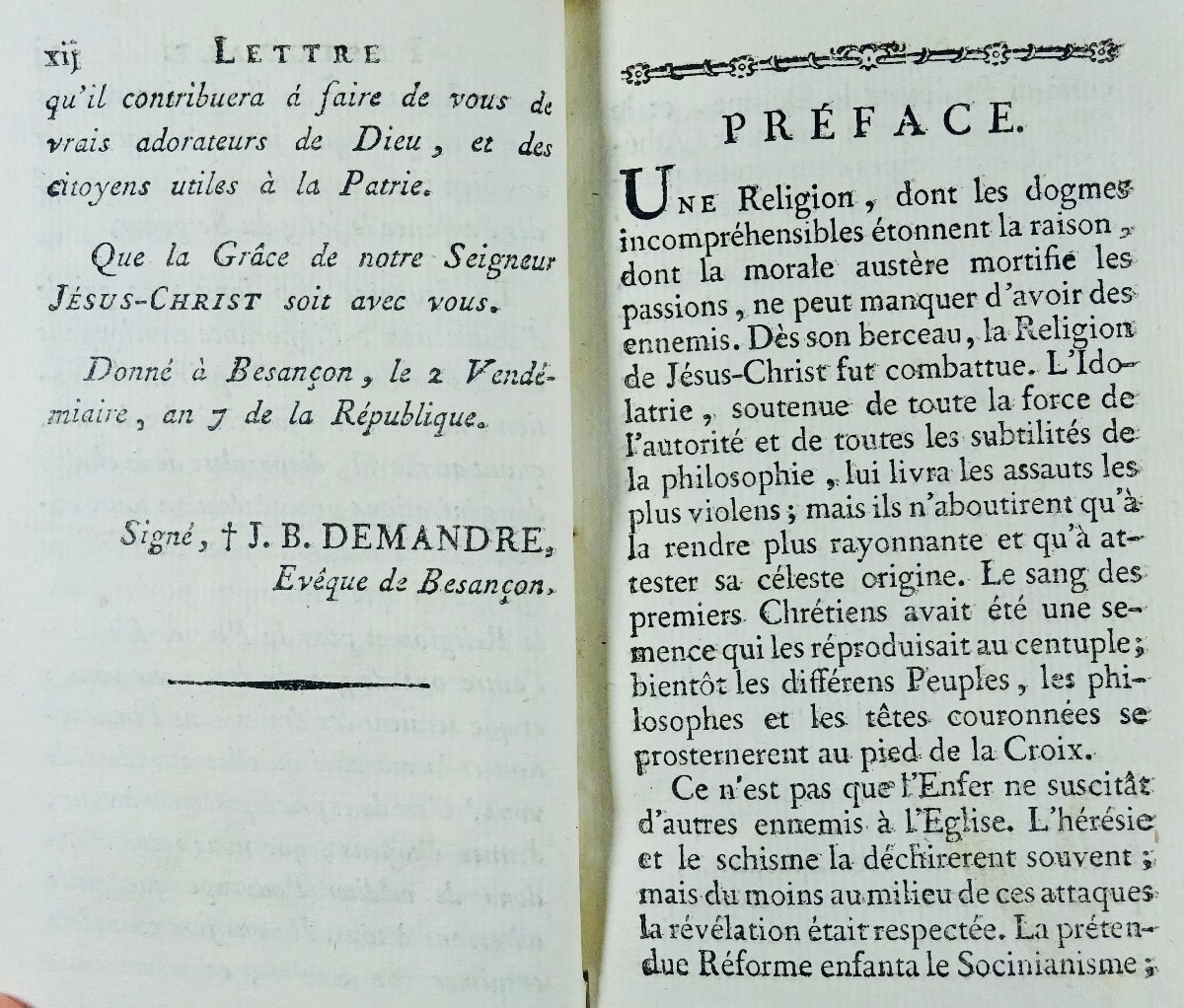 Vernerey - Exhibition Of The Foundations Of The Religion Of Jesus Christ. 1799, Contemporary Binding.-photo-2