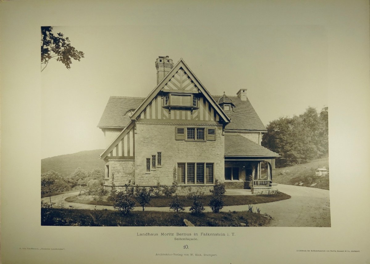 [architecture] - Kauffmann (a. Von) - Modern Landhauser. Kick, 1900, Period Cardboard.-photo-8