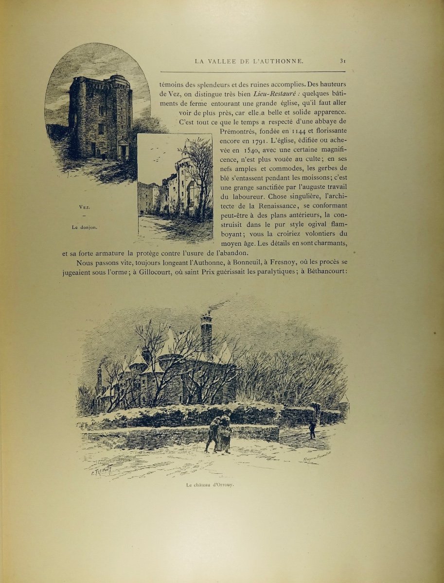 BARRON (Louis) - Autour de Paris. Ancienne Maison Quantin, 1891, cartonnage imprimé d'éditeur.-photo-1