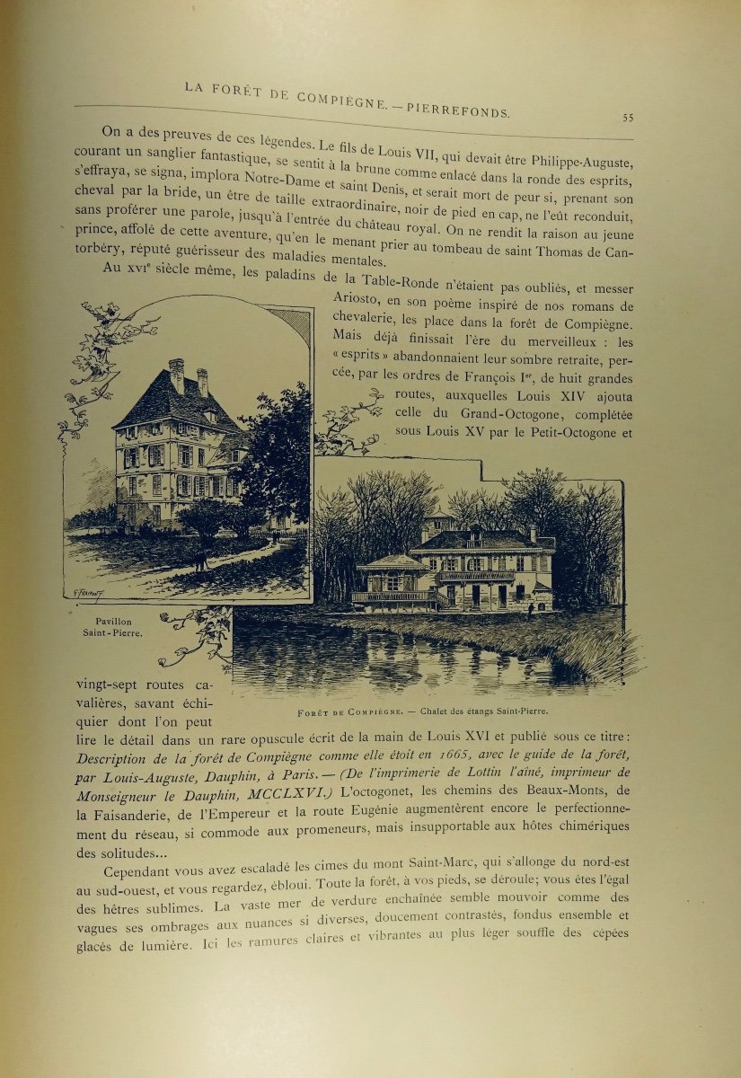 BARRON (Louis) - Autour de Paris. Ancienne Maison Quantin, 1891, cartonnage imprimé d'éditeur.-photo-3
