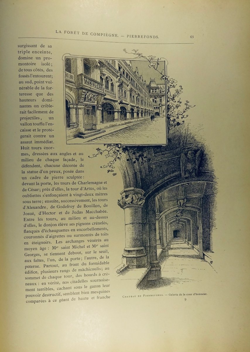 BARRON (Louis) - Autour de Paris. Ancienne Maison Quantin, 1891, cartonnage imprimé d'éditeur.-photo-6