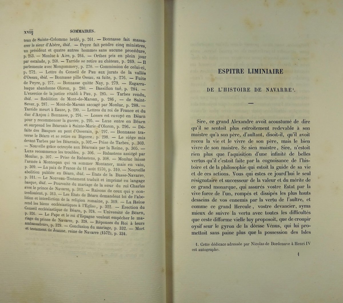 BORDENAVE (Nicolas de) - Histoire de Béarn et Navarre. 1873 et en reliure d'époque.-photo-4