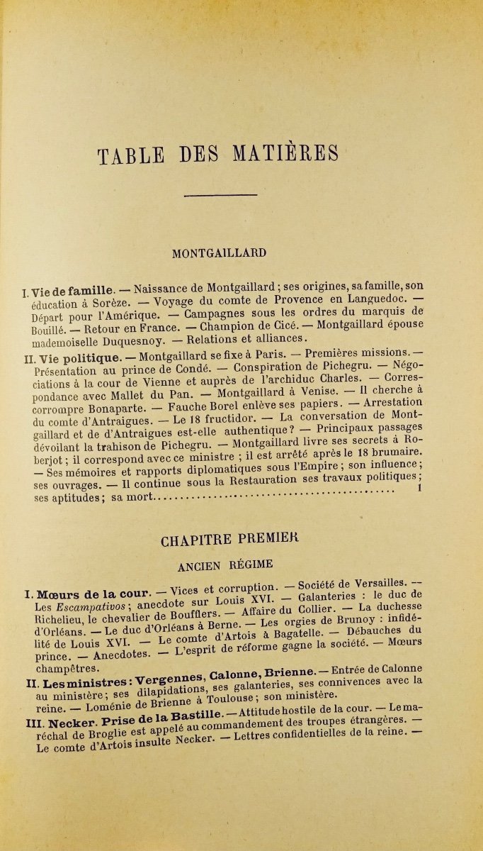 LACROIX (Clément de) - Souvenirs du comte de Montgaillard. 1895, bien relié.-photo-4