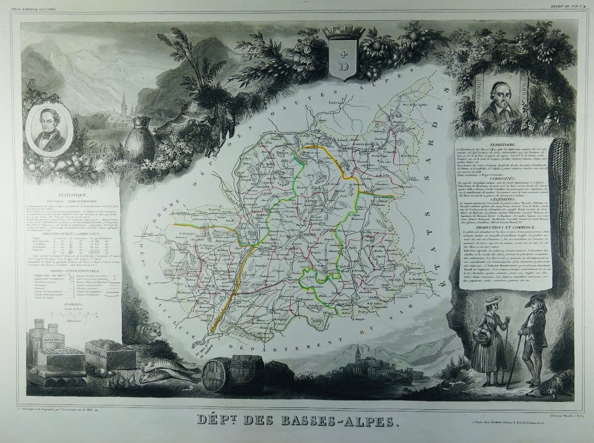 LEVASSEUR - Atlas universel de géographie physique, politique.  Combette, 1849. À restaurer.-photo-4