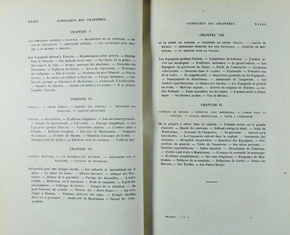 PRESCOTT (William Hickling) - Histoire de la conquête du Mexique. Firmin Didot, 1863, relié.-photo-4