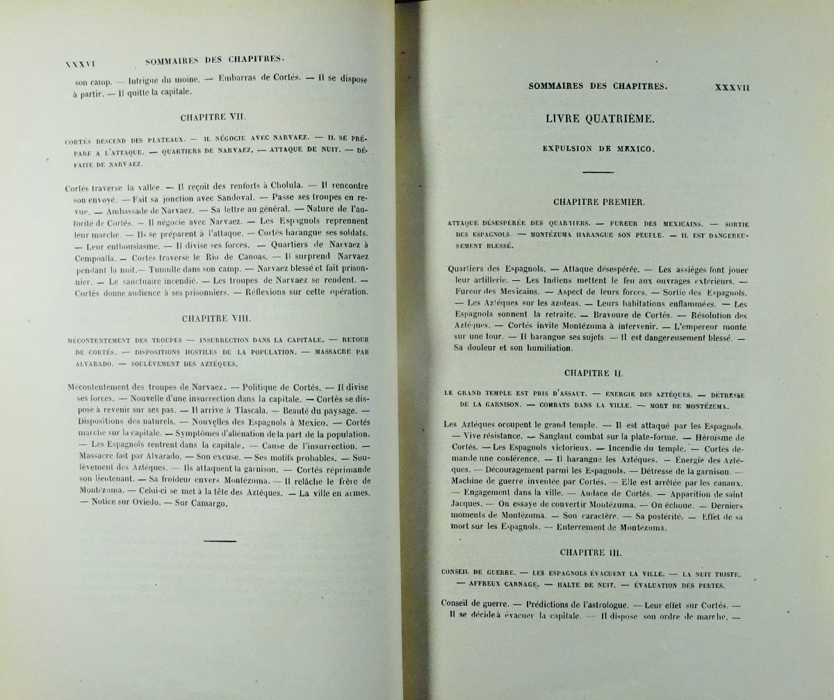 PRESCOTT (William Hickling) - Histoire de la conquête du Mexique. Firmin Didot, 1863, relié.-photo-6