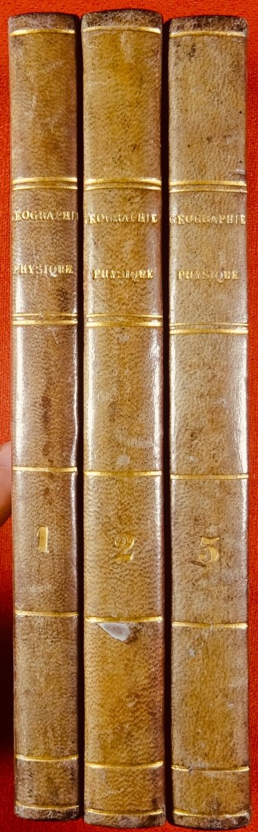 VULLIET (Adam) - Esquisse d'une nouvelle géographie physique. 1855, 3 volumes bien reliés.-photo-4