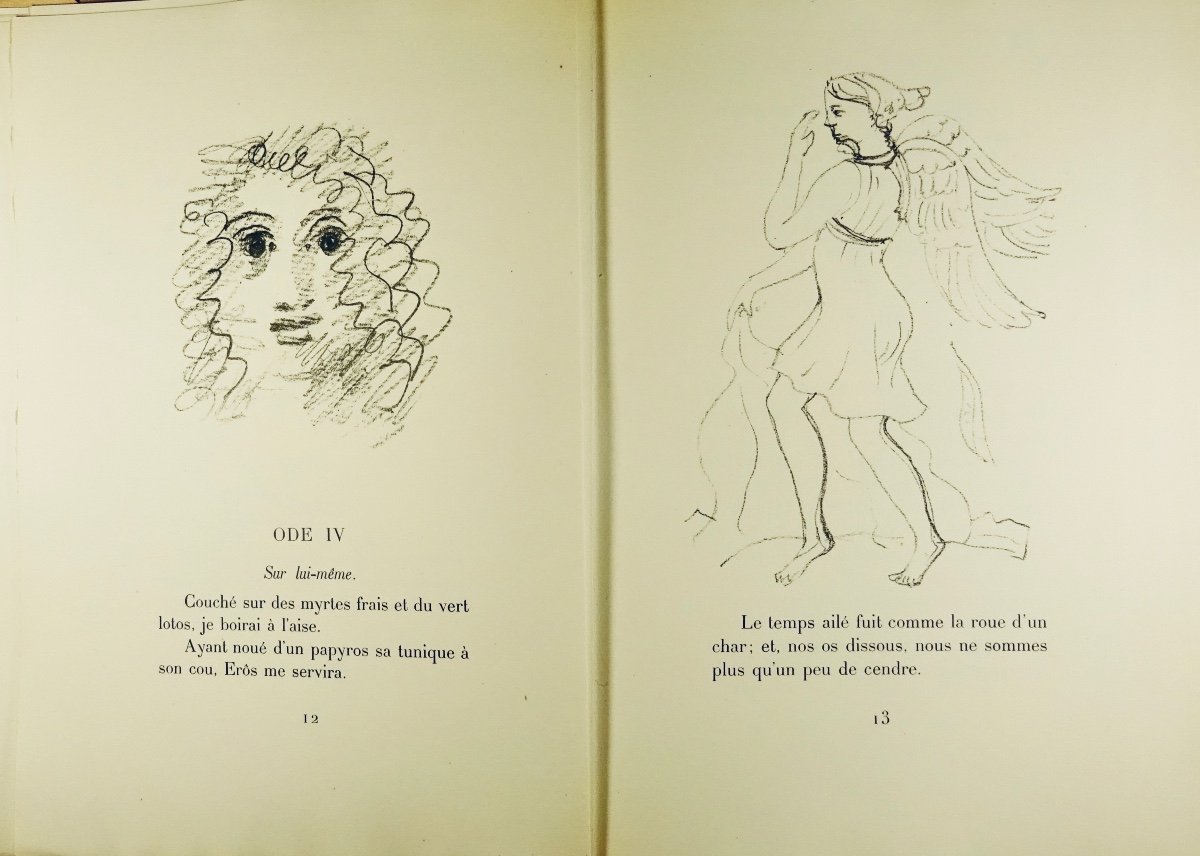 Anacreon - Anacreontic Odes. Cercle Lyonnais Du Livre, 1953, Illustrated By André Derain.-photo-3