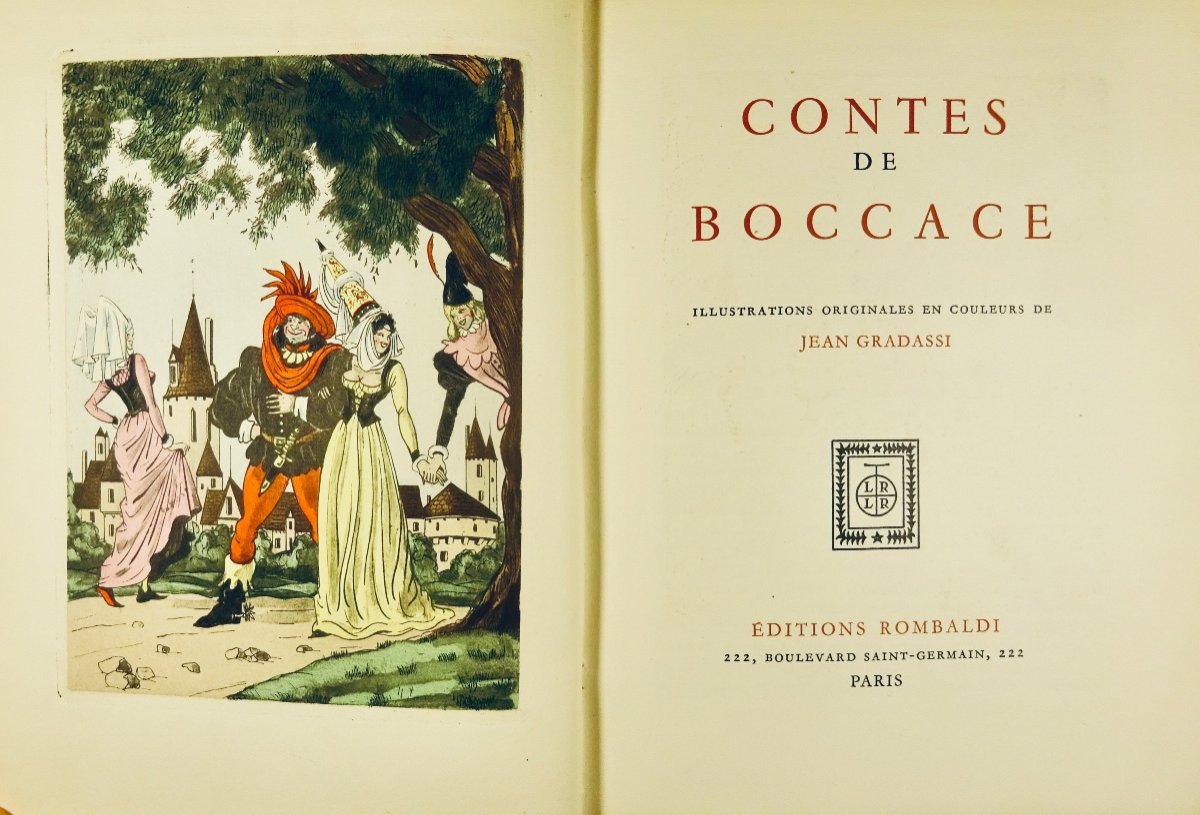 BOCCACE - Contes de Boccace. Paris, Éditions Rombaldi, 1951, illustré par GRADASSI.-photo-3