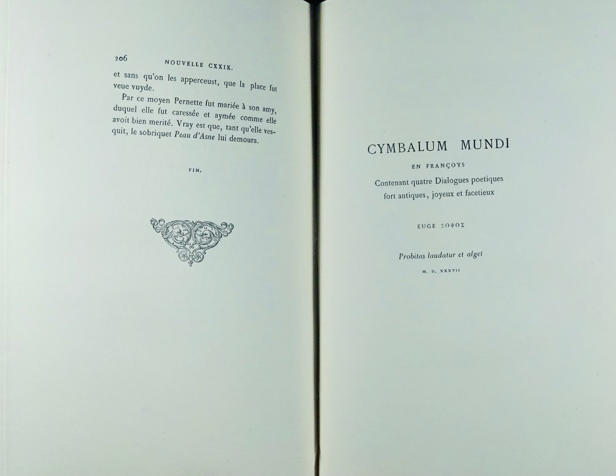 BONAVENTURE DES PERIERS - Nouvelles récréations et joyeux devis. Bibliophiles, 1874.-photo-7