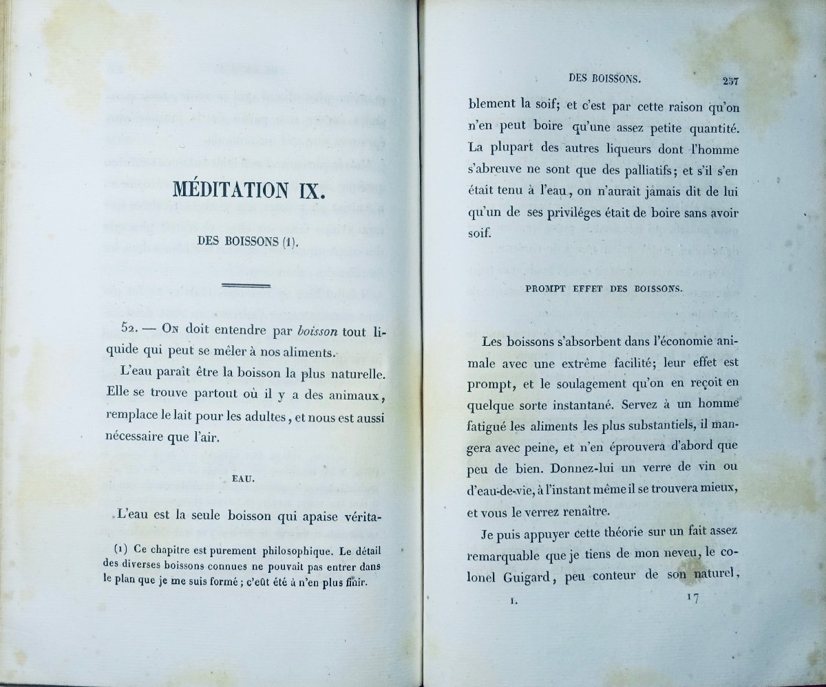 BRILLAT SAVARIN - La physiologie du goût. Tessier, 1838. Reliure d'époque.-photo-3