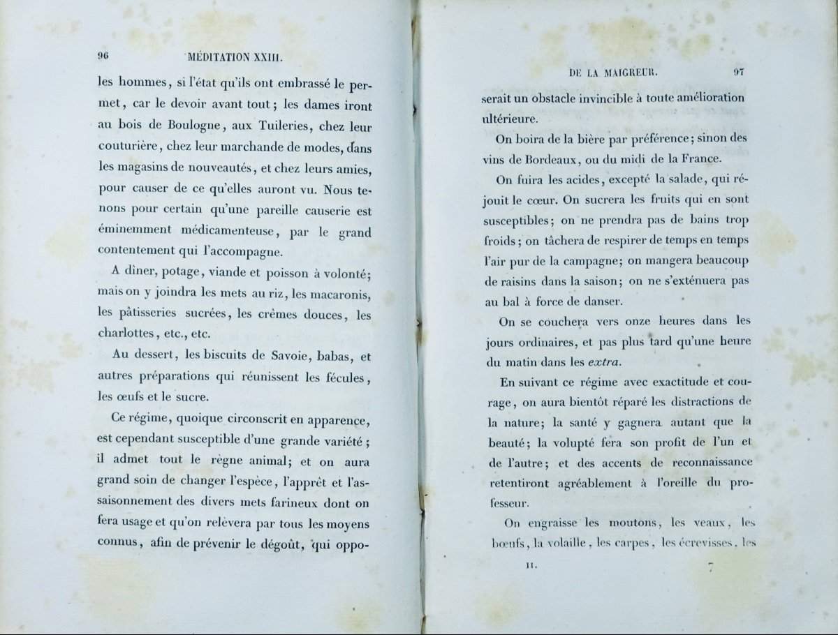 BRILLAT SAVARIN - La physiologie du goût. Tessier, 1838. Reliure d'époque.-photo-6