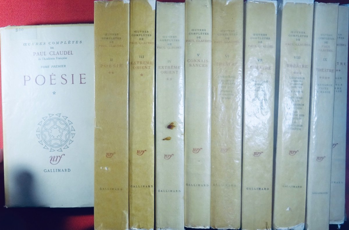 Claudel (paul) - Complete Works. Gallimard, 1950-1962. 20 Volumes, Paperback And Numbered.-photo-4