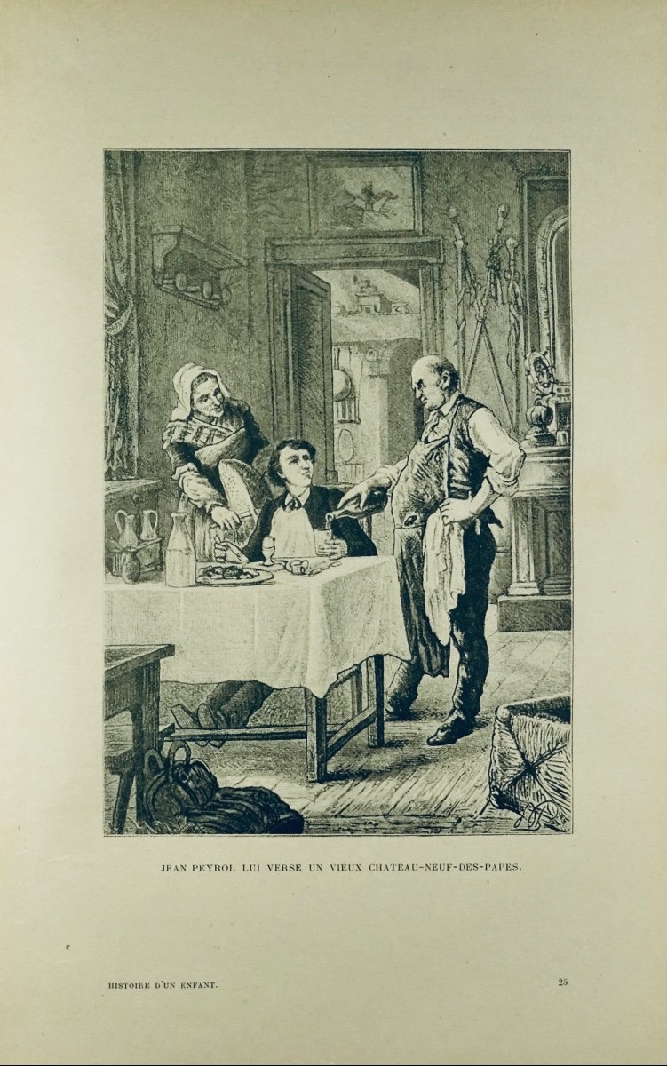 Daudet- Malot - Stevenson - Three Novels For Everyone. Hetzel, 1880, Publisher's Cardboard.-photo-4