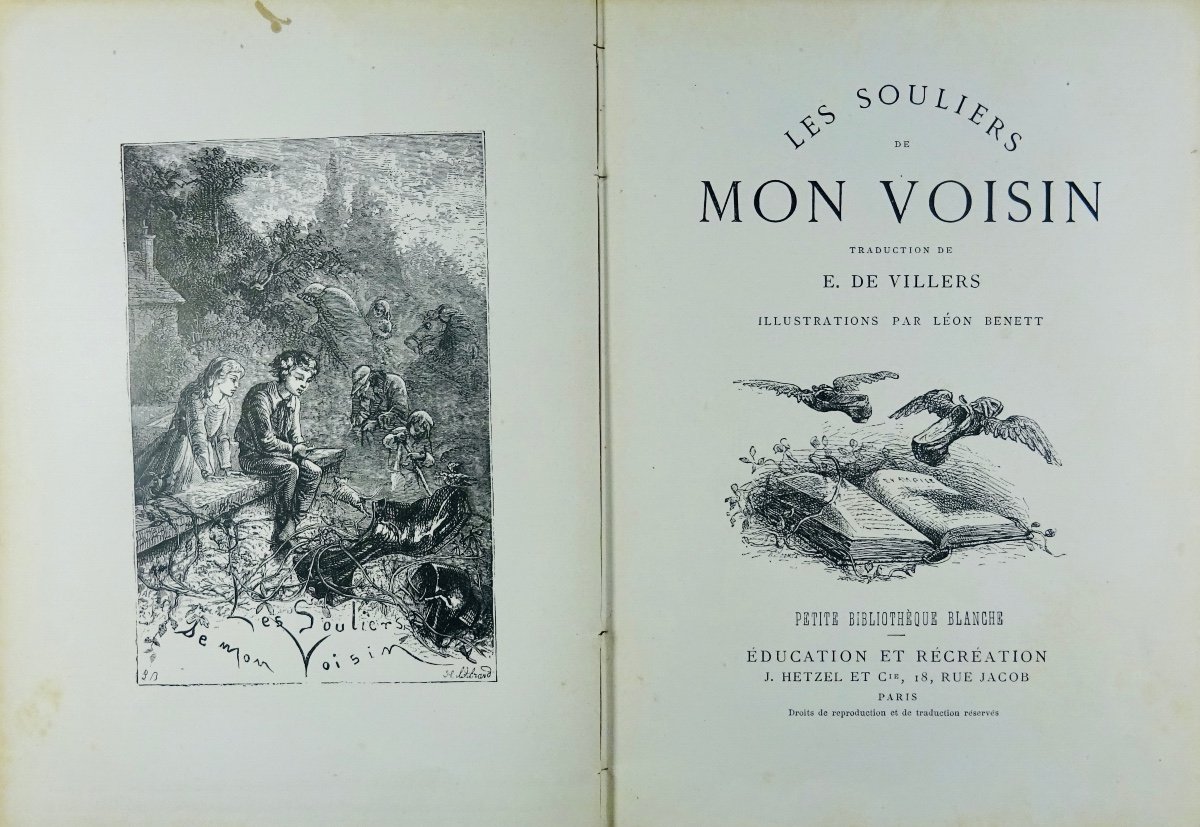 De Villers - My Neighbour's Shoes. Hetzel, Little White Library, Around 1880.-photo-2