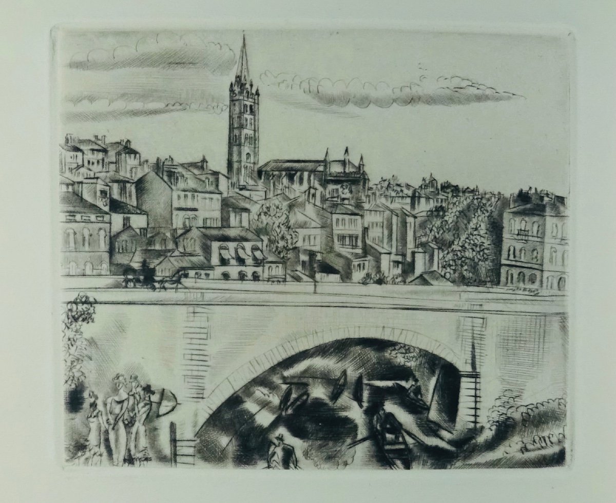 DERÈME (Tristan) - Toulouse. Émile-Paul Frères, 1927 et frontispice d'Hermine DAVID.-photo-2