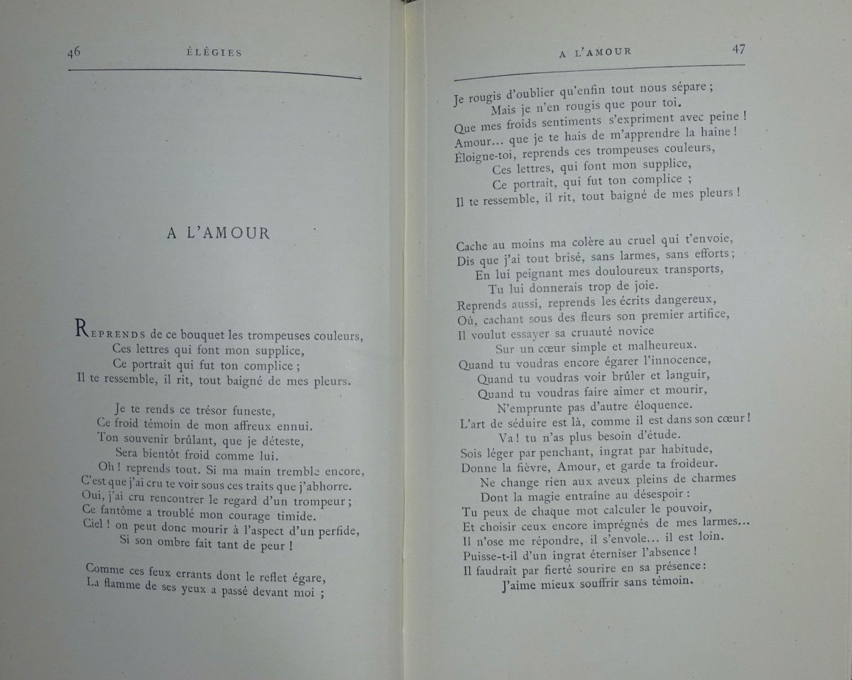 DESBORDES-VALMORE (Marceline) - 1819-1833 Idylles - Élégies. Alphonse Lemerre, vers 1920.-photo-2