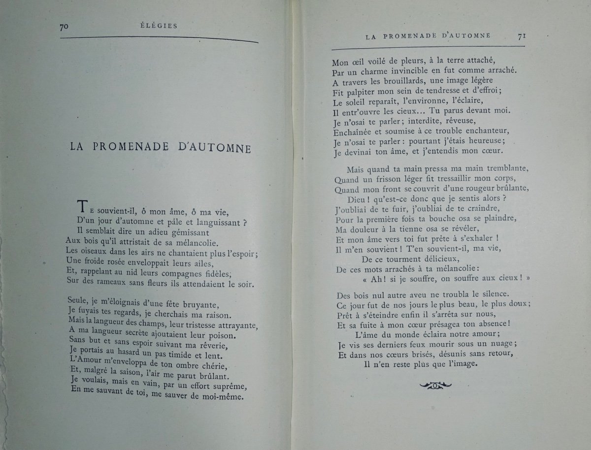DESBORDES-VALMORE (Marceline) - 1819-1833 Idylles - Élégies. Alphonse Lemerre, vers 1920.-photo-3