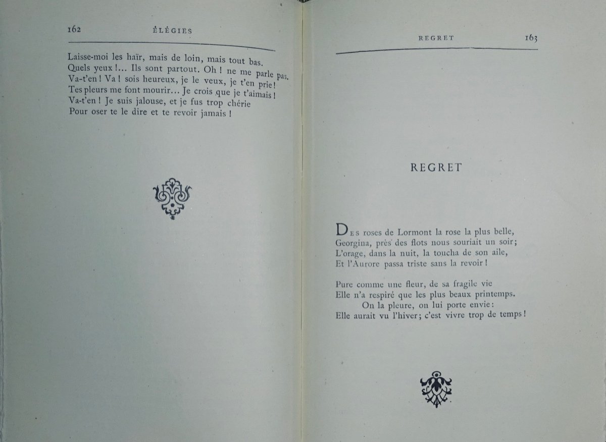 DESBORDES-VALMORE (Marceline) - 1819-1833 Idylles - Élégies. Alphonse Lemerre, vers 1920.-photo-5