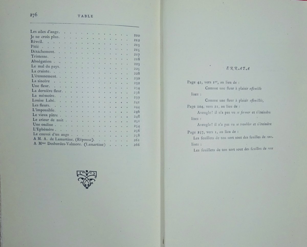 DESBORDES-VALMORE (Marceline) - 1819-1833 Idylles - Élégies. Alphonse Lemerre, vers 1920.-photo-7